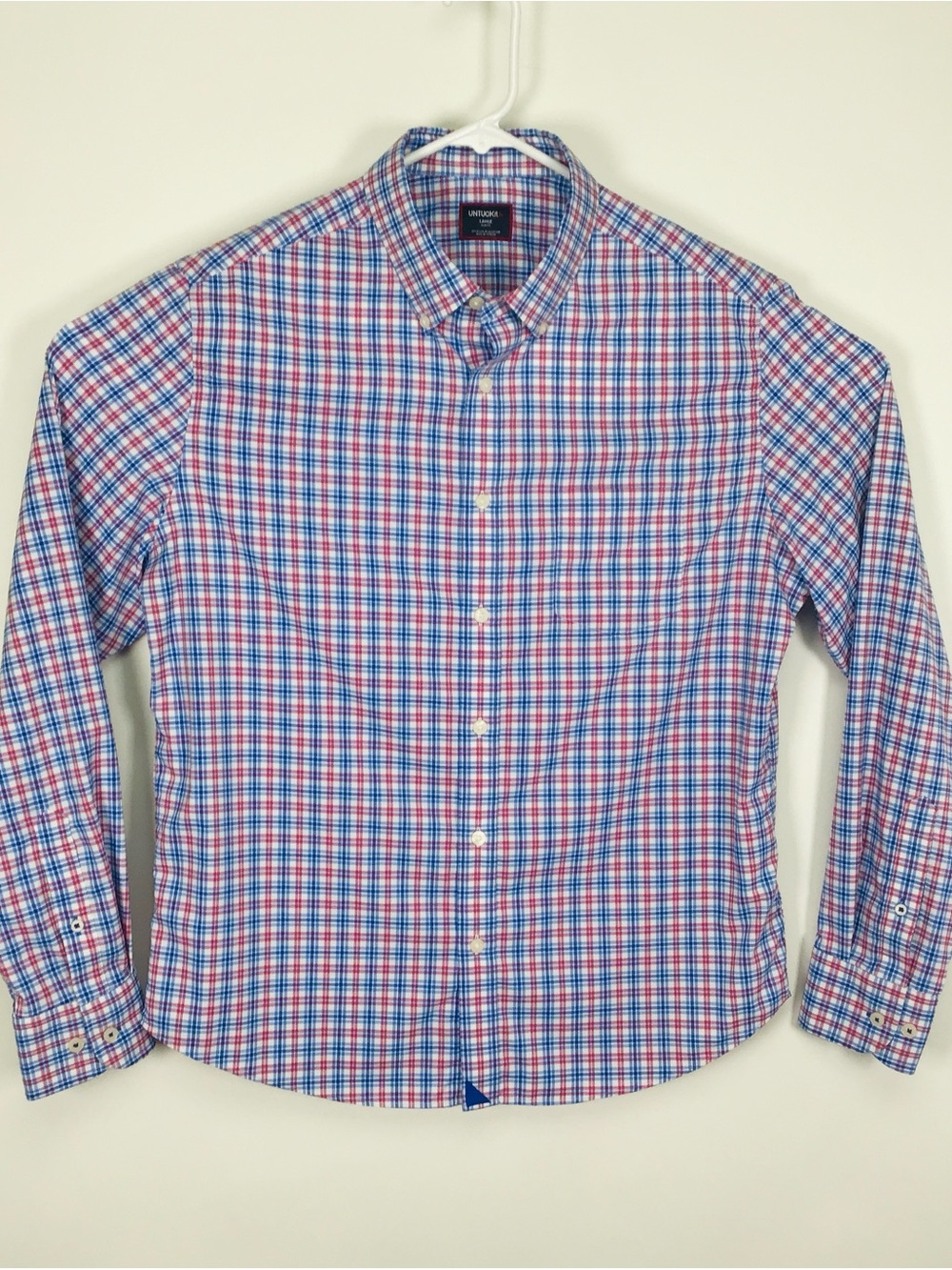 UNTUCKit Darrow men’s long sleeve button down performance shirt large slim